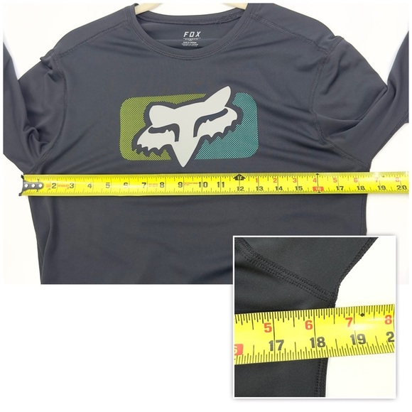 Fox Racing Ranger Long Sleeve Shirt Mens Size S Black Performance Stretch Top - Picture 8 of 10